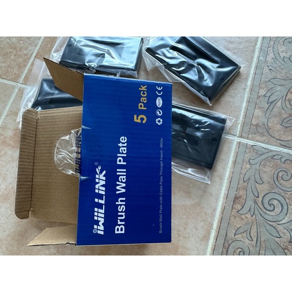 Iwillink 5 Pack Acrylonitrile Home Theater Brush‎ Wall Plate/Mounting Bracket - Picture 2 of 9